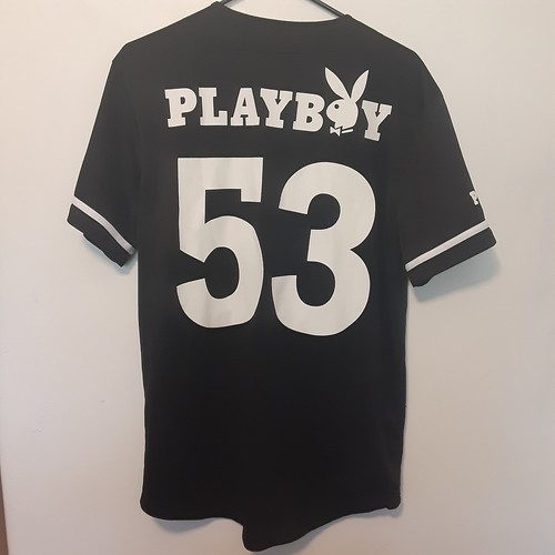 PLAYBOY Maglia con bottoni uomo taglia M nera manica corta 53 coniglietto - Foto 5 di 7