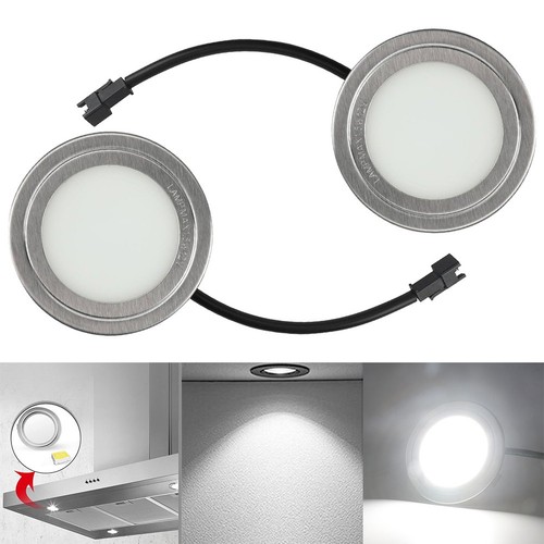 2PCS Embedded Range Hood Light DC12V 1.5W Stainless Steel Range Hood LED Light - Picture 3 of 14