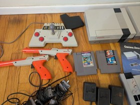 Original Nintendo Console Bundle Lot Game power pad Tested Vintage MUST SEE