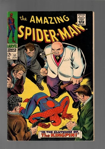 Amazing Spider-Man #51 FN 6.0 Kingpin 2nd Appearance Classic Cover 1967