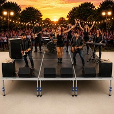 4 4ft 16 20ft Portable 4x4 ft Aluminum Stage Riser, Height Adjustable 23.6-39.3"