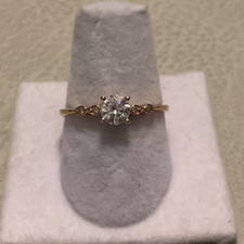 10k Rose Gold Moissanite Diamond Engagement Ring