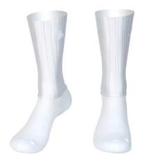 Aero Cycling Socks Anti Slip Silicone Summer White Line Men Bike Sports Socks