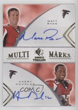 2008 SP Rookie Threads Multi-Marks Dual /299 Matt Ryan Harry Douglas Auto RC uk2