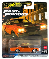 Hot Wheels 1970 Custom Plymouth Roadrunner 4/5 Fast Furious 1:64 Modellauto Usa