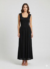 Womens Ladies Handmade Boho Maxi Elasticated Sleeveless Dress Free Size Up To 22