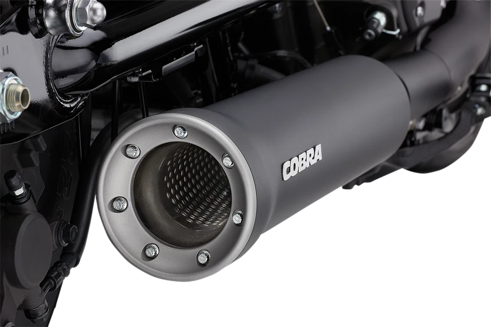 Cobra 2527B 4 pulgadas Silenciador Deslizable 13-17 Yamaha XV 950 Perno Foto 2 de 3