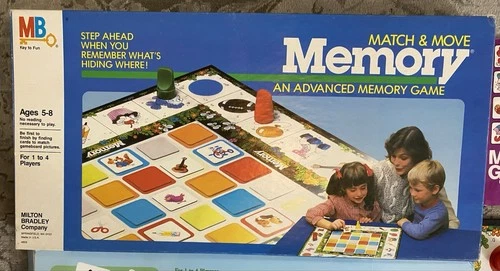 VINTAGE Milton Bradley Memory Game Match & Move 1986's Board game