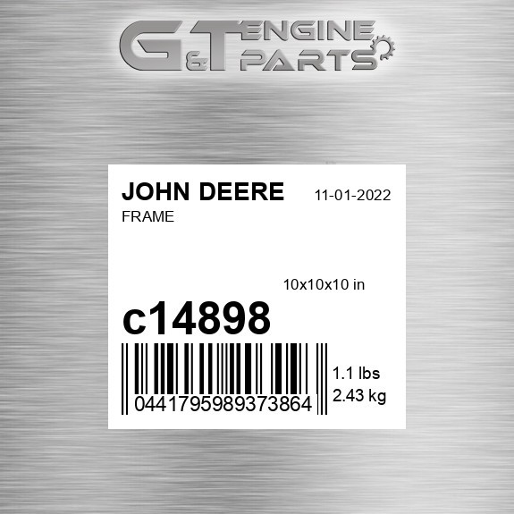 C14898 FRAME fits JOHN DEERE (Surplus Open Box)
