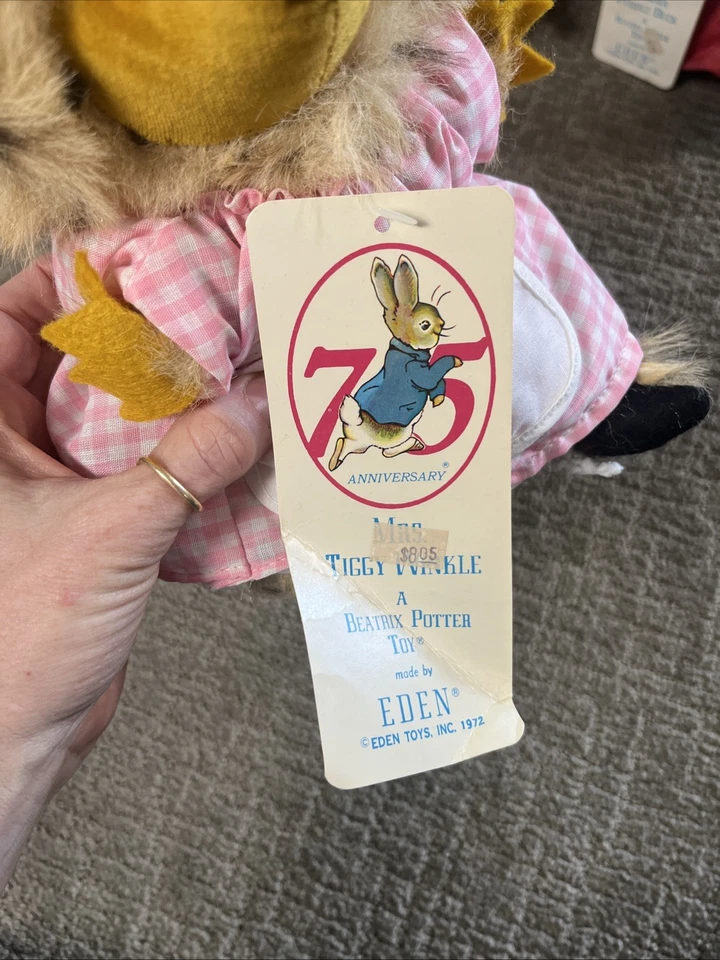 Beatrix Potter Lote de Pascua Juguetes Edén Años 70 Peter Rabbit Benjamin Duck Tiggy De Colección Foto 3 de 4
