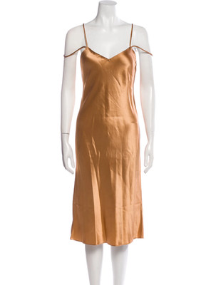 Kiki De Montparnasse Women's Caramello Cage Slip Dress Size Medium NWT