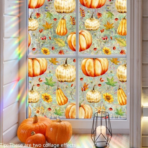 Autumn Celebration Autumn Window Cling Fall Window Decoration Convenient Removal - Picture 6 of 8