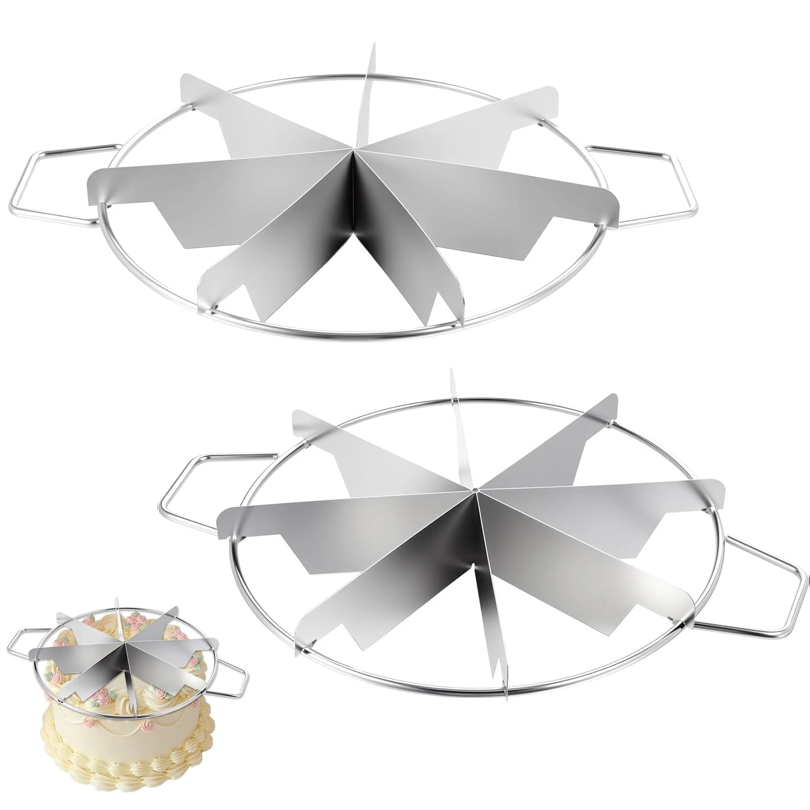 2-Pack Pie Cutter 8 Slice & 7 Slice - 13.6" Stainless Steel Pie Slicer & Chee...
Opens in a new wind