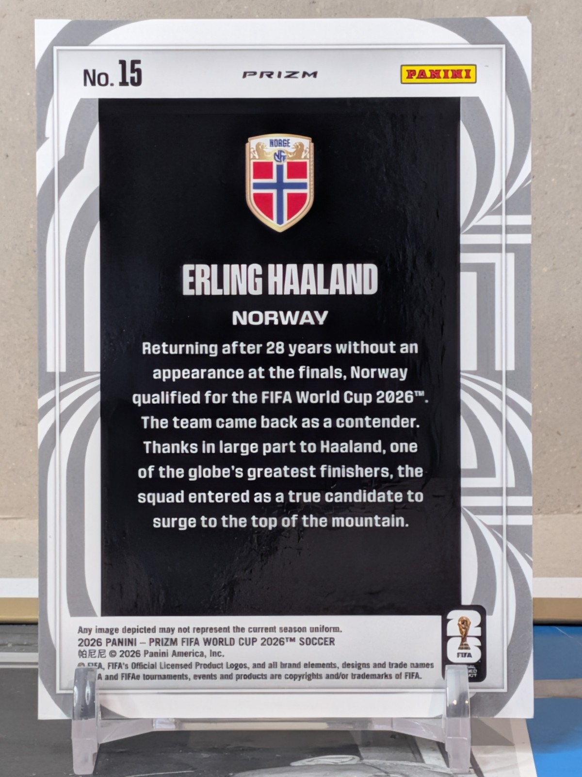 2026 Panini Prizm FIFA World Cup - Erling Haaland #15 Screamers Norway view 2