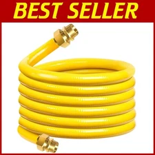 Safety-Certified 100 Ft Stainless Steel Gas Line with UV-Resistant Jacket - 1/2"