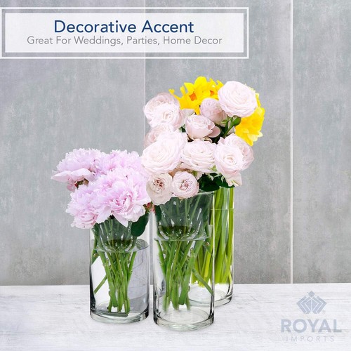 Glass Cylinder Flower Centerpiece Vases Set of 3 - Hurricane Ca... - Picture 5 of 7