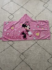 Disney Minnie Mouse Kids Hooded Bath Towel Wrap 20 X 45