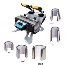 5in1 Dual Station Mug Heat Press Machine for 6/9/11/12/17oz Latte Sublimation US