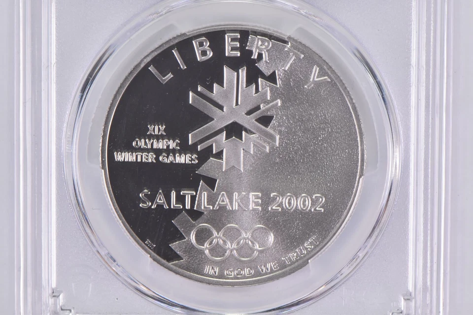 2002-P PR70 Olympic SLC Commemorative Dollar PCGS Blue Label - Image 3 of 4