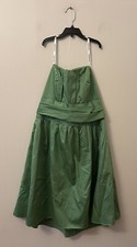 DAVIDS BRIDAL Bridesmaid Strapless Green Cotton Dress style 83312, Size 18