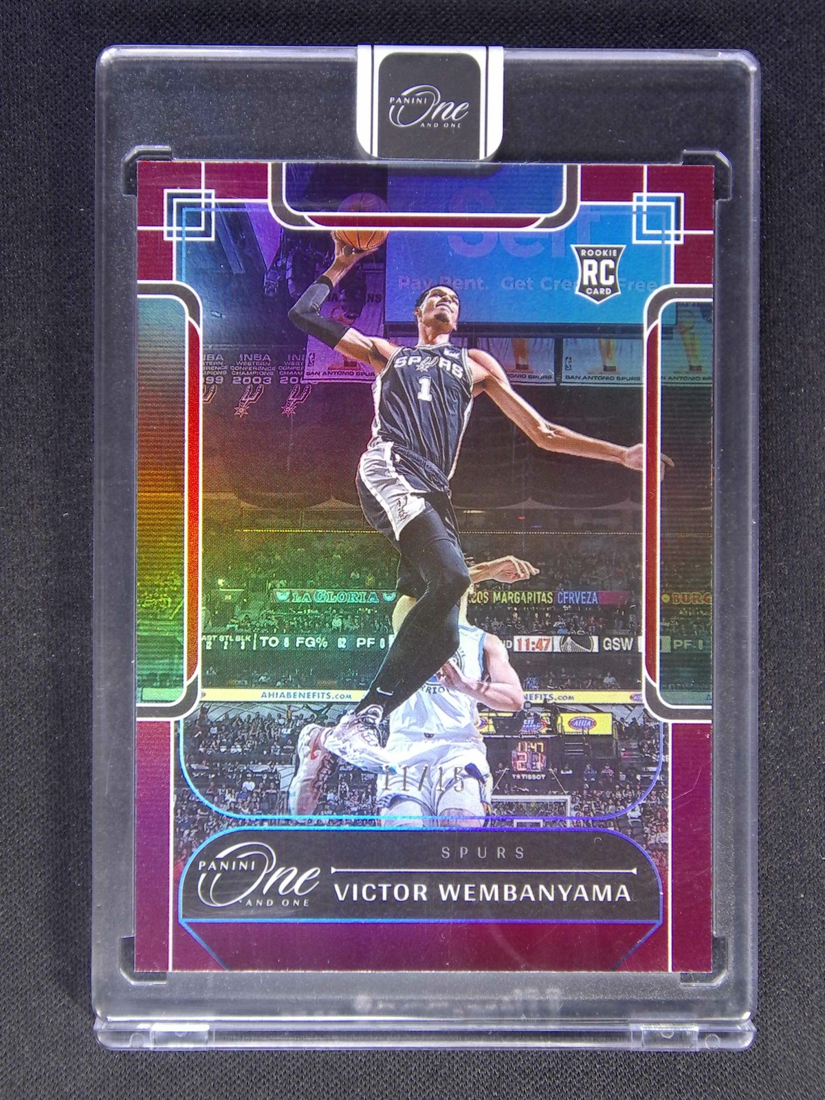 2023-24 Panini One And One Victor Wembanyama #122 RC Rookie Red /15