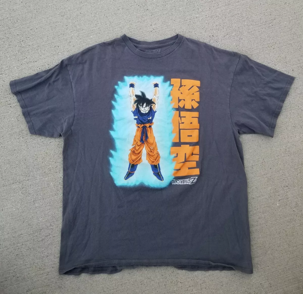 Dragon Ball Z Japanese Anime Characters T-shirt Toei Animation DBZ Gray  Size XL