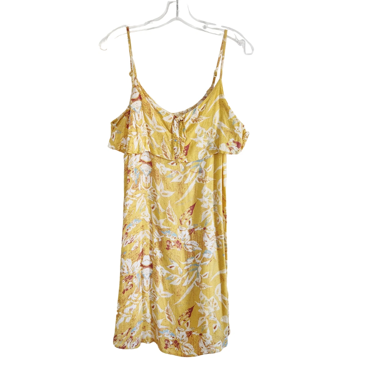 Roxy Still Waking Up Strappy Floral Boho Sundress 6 Mini Dress