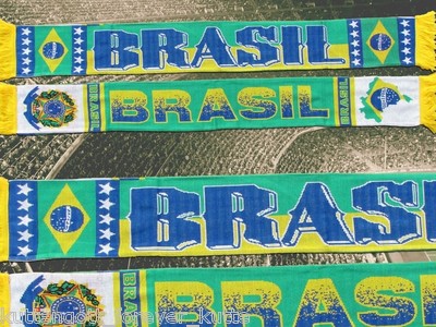 Brasilien Schal ''BRASIL'' 1 Selecao WM  Fan Ordem e Progresso + NEU + 100%Acryl +