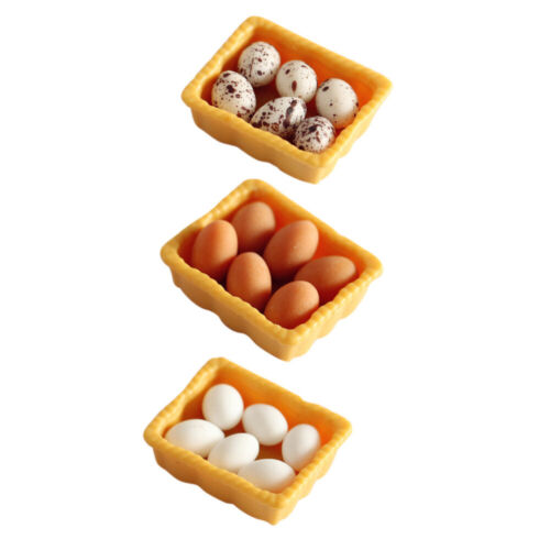  3 szt. Mini zaopatrzenie domu Zapakowane jajka Rekwizyty Gospodarstwo domowe - Zdjęcie 1 z 12