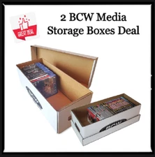 X2 BCW Quality Media Storage Stackable Boxes 30 DVD/Video Games/Xbox/Manga Deal