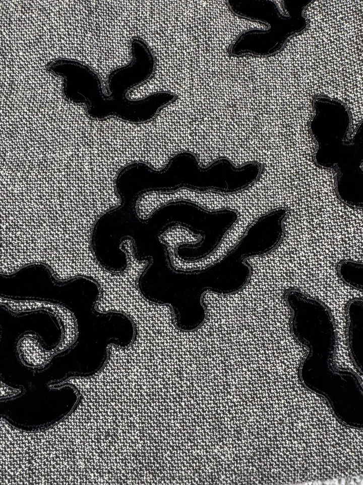 Falda Kay Unger Nueva York Talla 4 Floral Terciopelo Apliques Lápiz De Colección Años 90 Y2K Foto 2 de 4