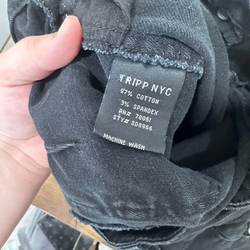 Pantaloni skinny donna TRIPP NYC taglia 1 neri bottoni mosca gotico emo punk - Foto 4 di 5