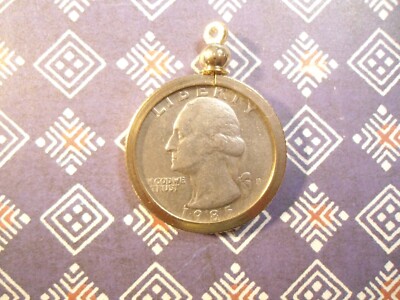 1 Goldplated U.S. Quarter Canadian Quarter 25mm Coin Holder Bezel