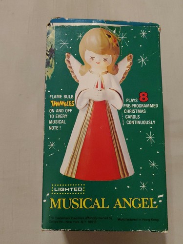 Carolites Angel holding Candle in Orginal Box from 1980 not working - Picture 5 of 9