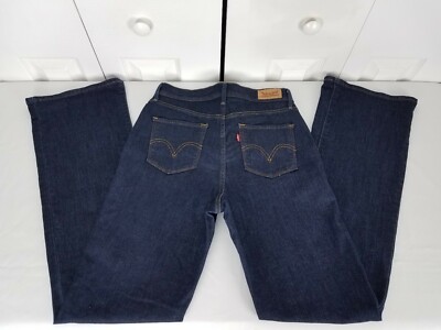 Levi's 512 Womens Perfectly Slimming Bootcut Jeans Dark Wash Size W28/L33