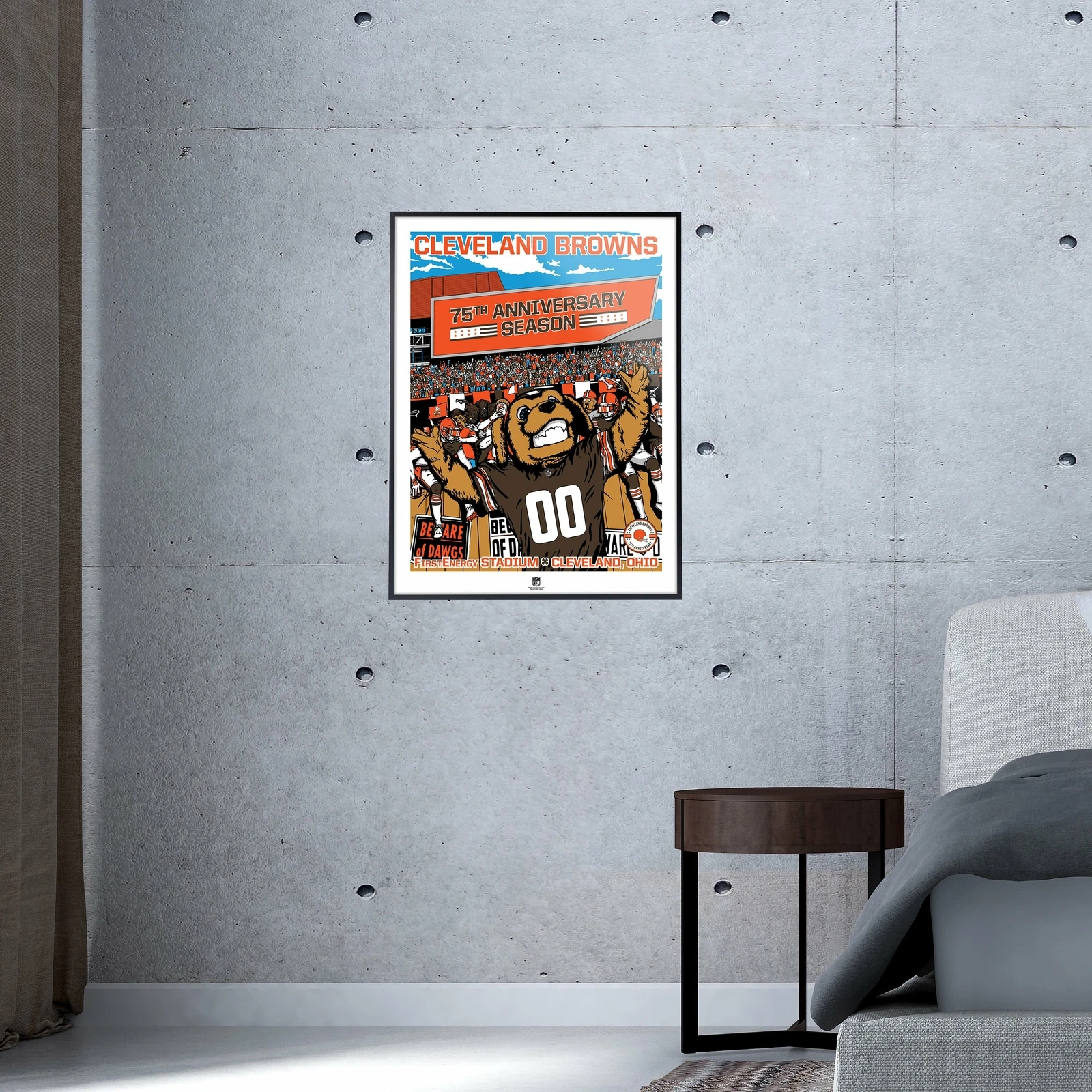 Phenom Gallery Cleveland Browns 75th Anniversary Poster