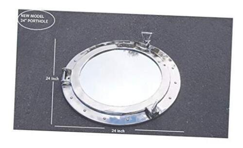 Deluxe Class Chrome Porthole Mirror 24" - Porthole - Nautical Wall Hanging