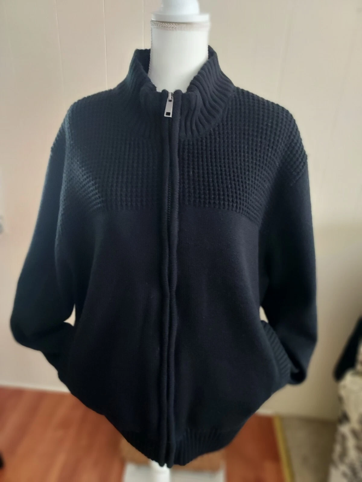 Coleman. Mens Sweater Jacket Black Size XL