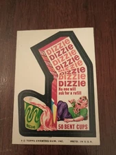 1974 Wacky Packages (11th Series) (Dizzle Cups) (EX)