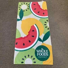 Whole Foods Pool Beach Towel Limited Edition Promo NEW Large 57.5" x 24.5" Home