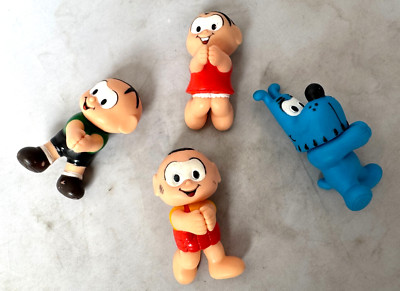 Monica s Gang Toy Figure 3-4''  Soft Vinyl Lot Brazil Turma Da Monica Blue Dog