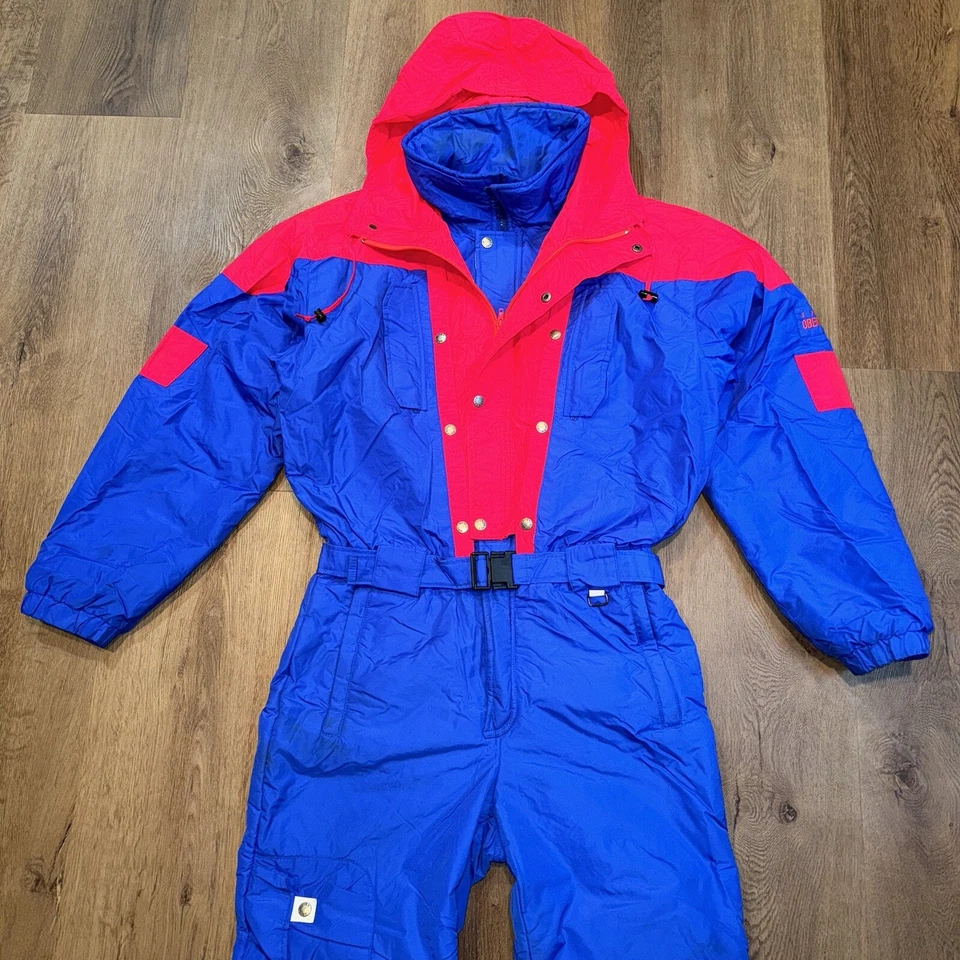 Obermeyer Ski Suit One Piece Snowsuit Cyclone Snow Bib Vtg 80s 90s Mens Large - Image 3 of 4