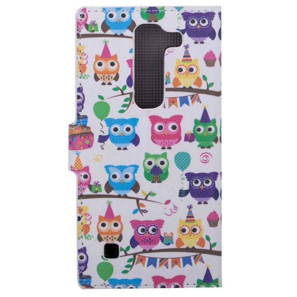 Custodia Per Smartphone LG Spirit Con Gufi Colorati Festa - Immagine 3 di 4