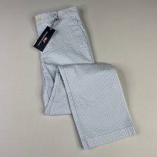 Vineyard Vines Seersucker Breaker Pants Ocean Breeze Boys Size 14 Striped Blue