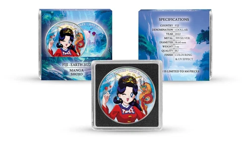 Shojo Manga Fiji 2022 - Earth Ag999.5 1oz - Picture 3 of 6