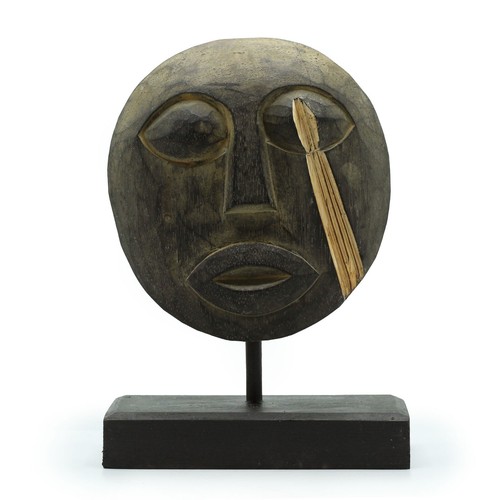 Timor Tribal Decorative Mask Decorative Wood 27x20cm Ornament - Picture 11 of 14
