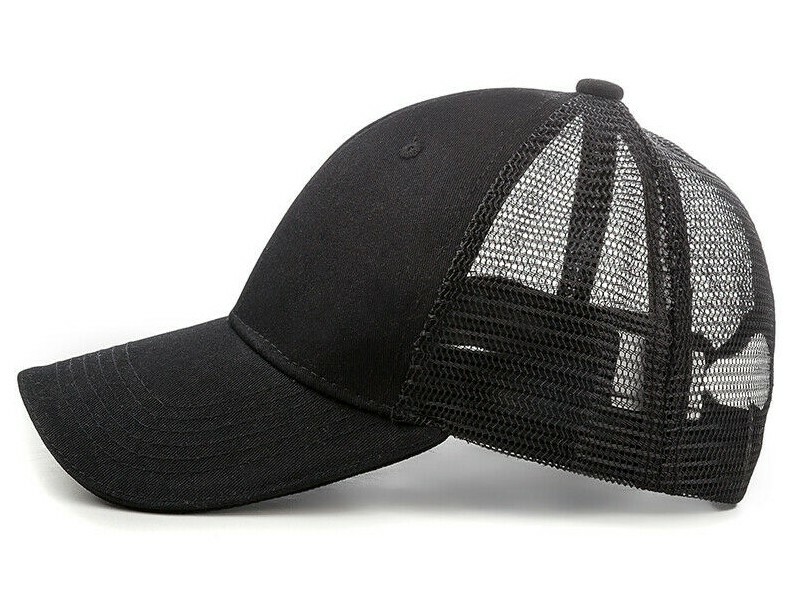 Trucker Hat Snapback Mesh Back Plain Solid Polo Style Baseball Cap