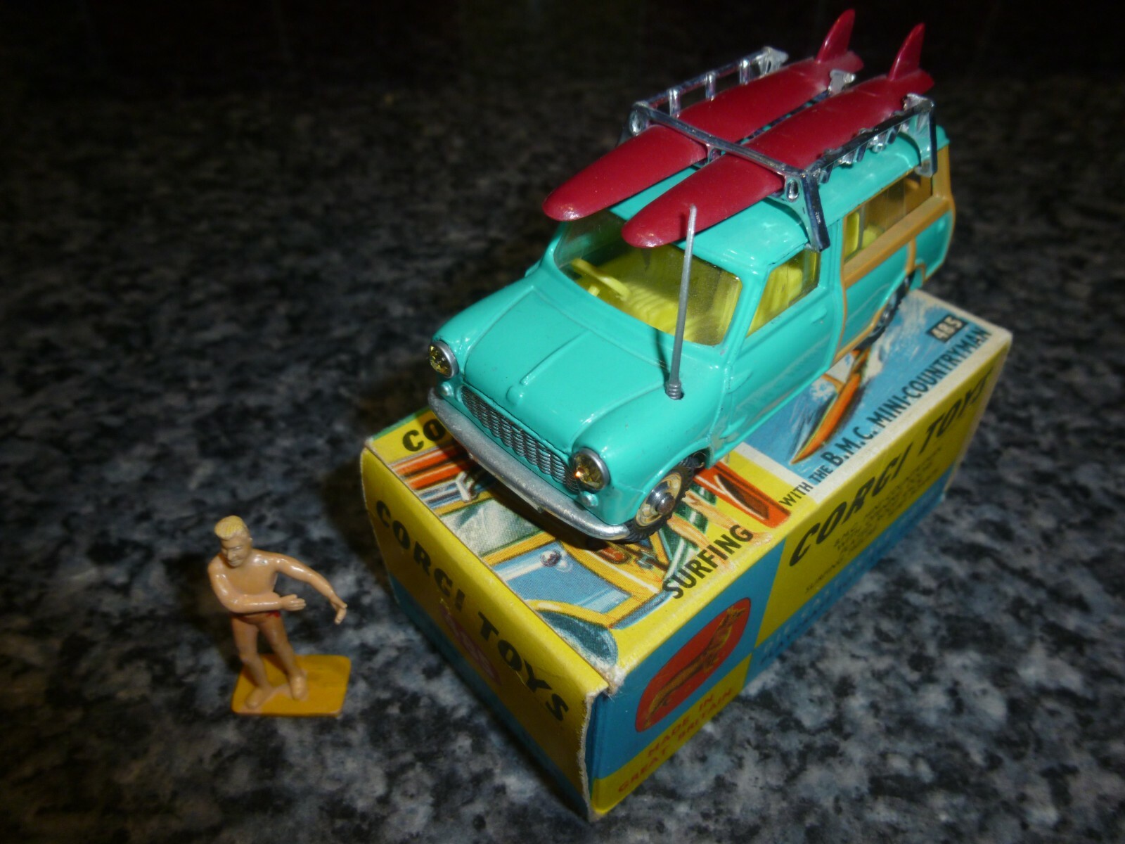 Corgi 485, Mini Countryman with Surfer - Free Price Guide & Review