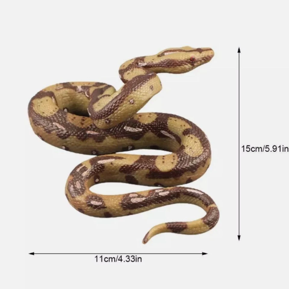 2 serpientes realistas falsas realistas juguete de goma de miedo broma fiesta broma para jardín Foto 4 de 4