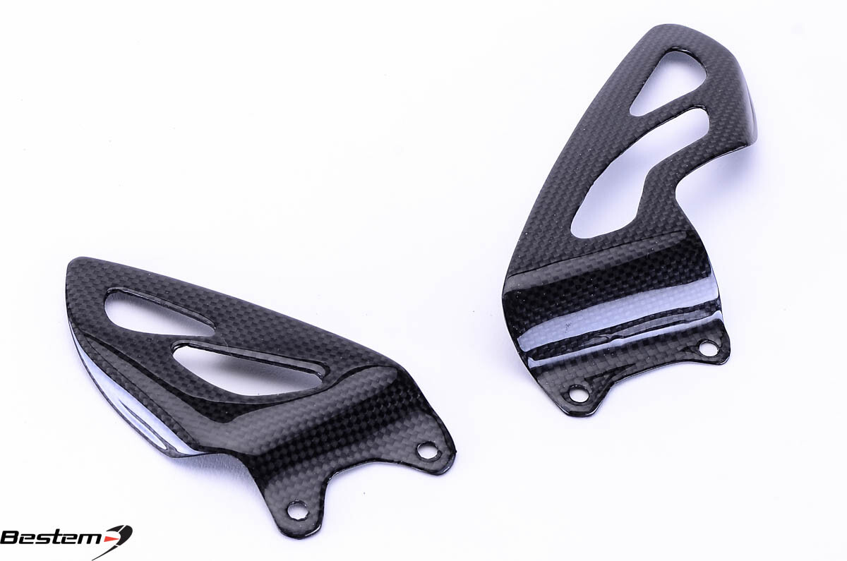 2006-2012 Triumph Daytona 675 R Carbon Fiber Heel Guards Plates